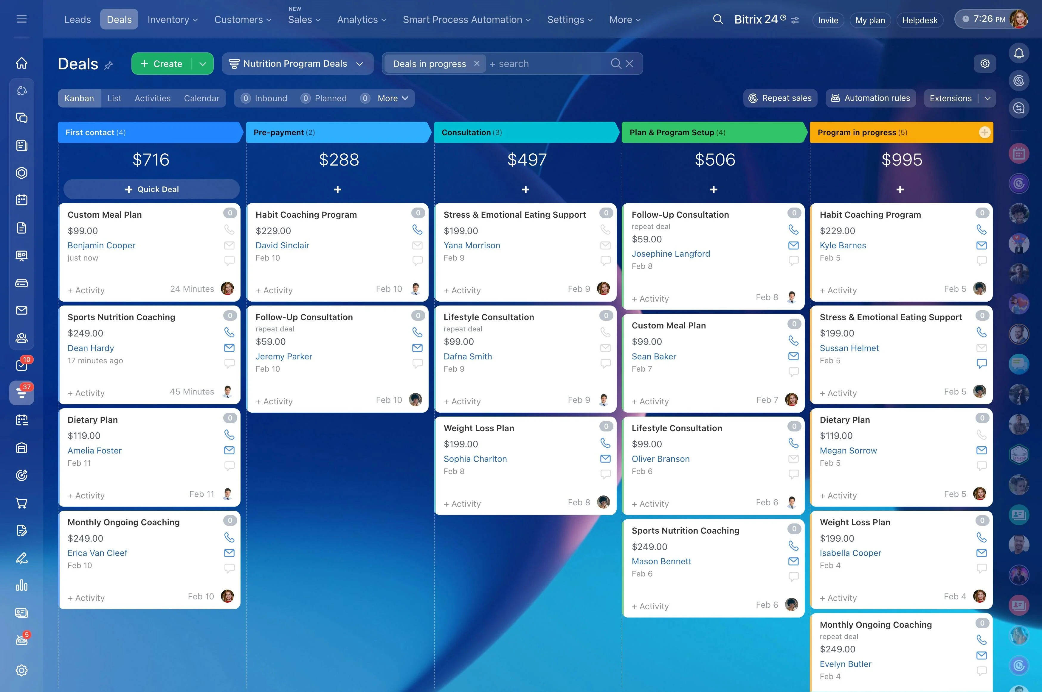 Insurance-specific custom fields in Bitrix24