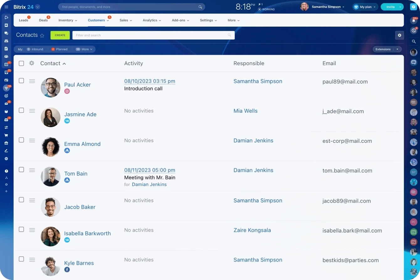 Bitrix24 CRM for insurance agents